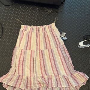 Mlle Gabrielle Multicolor Striped A-Line Skirt